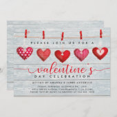 Partij van de Rustieke Valentijnsdag Kaart (Voorkant / Achterkant)