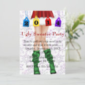 Partij van de Sweater van de vakantie/van Kerstmis Kaart (Staand voorkant)