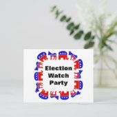 Partij van de verkiezingswaarneming briefkaart (Staand voorkant)