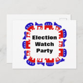 Partij van de verkiezingswaarneming briefkaart (Voorkant / Achterkant)