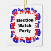 Partij van de verkiezingswaarneming keramisch ornament (Links)