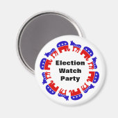 Partij van de verkiezingswaarneming magneet (Voorkant / Achterkant)