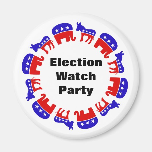 Partij van de verkiezingswaarneming magneet (Voorkant)