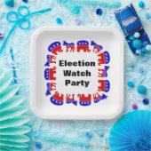 Partij van de verkiezingswaarneming papieren bordje (Feest)