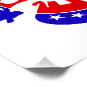 Partij van de verkiezingswaarneming perfect poster (Hoek)