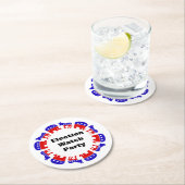 Partij van de verkiezingswaarneming ronde kartonnen onderzetter (Insitu)