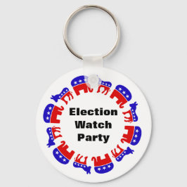 Partij van de verkiezingswaarneming sleutelhanger