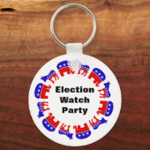 Partij van de verkiezingswaarneming sleutelhanger (Achterkant)