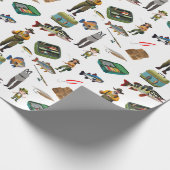 Partij van Geviste artikelen Patrooninpakpapier Cadeaupapier (Hoek)