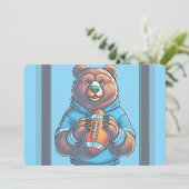 partij van het blauwe Football Kaart (Staand voorkant)