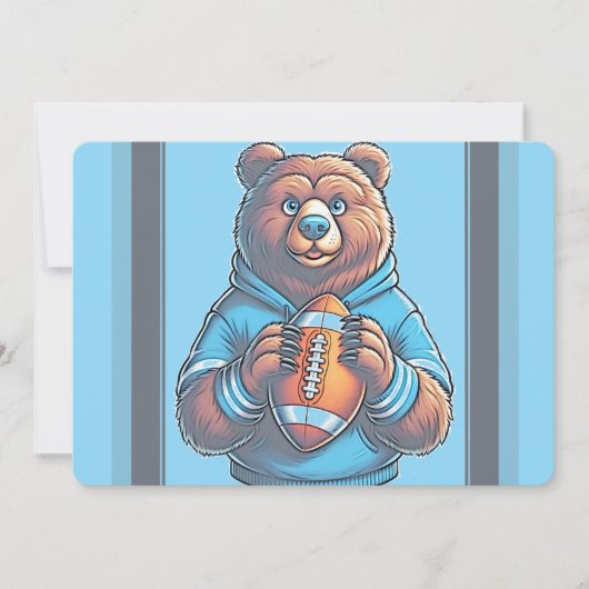 partij van het blauwe Football Kaart (Voorkant)