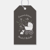 Partij van het Franse Bulldog-thema - Neutraal Bab Cadeaulabel (Voorkant)