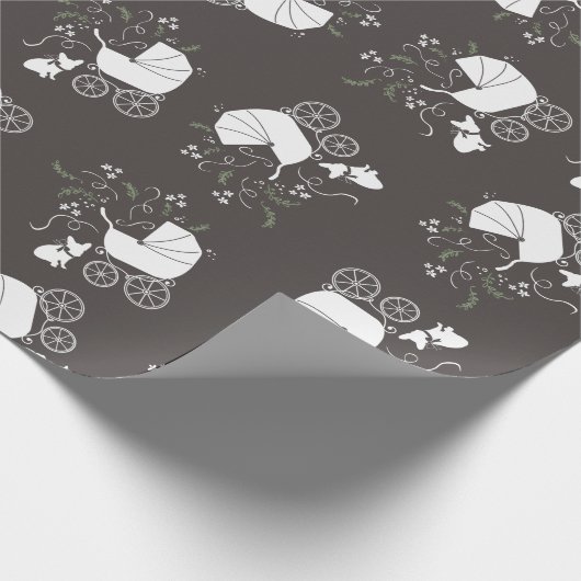 Partij van het Franse Bulldog-thema - Neutraal Bab Cadeaupapier (Hoek)