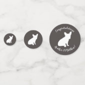 Partij van het Franse Bulldog-thema - Neutraal Bab Confetti (Voorkanten)