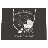 Partij van het Franse Bulldog-thema - Neutraal Bab Groot Cadeauzakje (Voorkant)