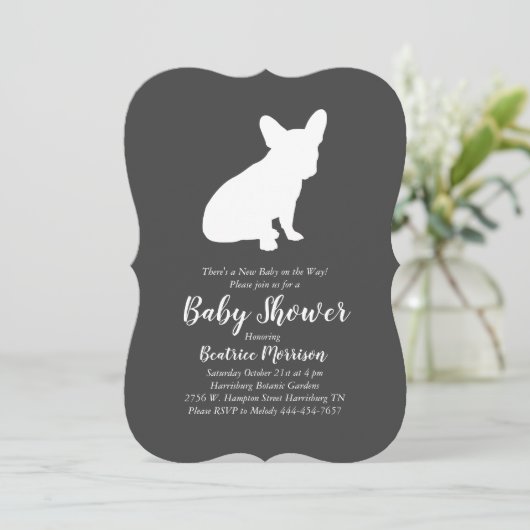 Partij van het Franse Bulldog-thema - Neutraal Bab Kaart (Staand voorkant)