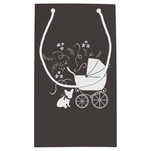 Partij van het Franse Bulldog-thema - Neutraal Bab Klein Cadeauzakje (Achterkant)