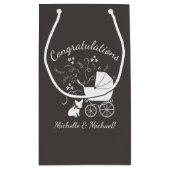 Partij van het Franse Bulldog-thema - Neutraal Bab Klein Cadeauzakje (Achterkant)