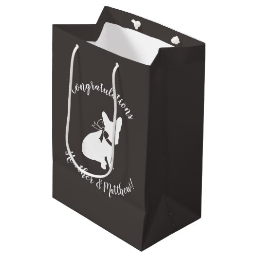 Partij van het Franse Bulldog-thema - Neutraal Bab Medium Cadeauzakje (Voorkant Gekanteld)