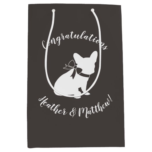 Partij van het Franse Bulldog-thema - Neutraal Bab Medium Cadeauzakje (Voorkant)