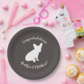 Partij van het Franse Bulldog-thema - Neutraal Bab Papieren Bordje (Feest)