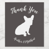 Partij van het Franse Bulldog-thema - Neutraal Bab Wijn Etiket (Enkel label)