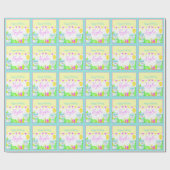 Partij van het kind Llamas op maat Cadeaupapier (Vlak)