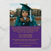 PARTIJ VAN HET MODERNE AFSTUDEERDER | Klasse van P Folie Uitnodiging (Achterkant)