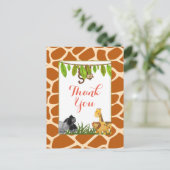 Partij van het Thema van het Oerwoud van de safari Briefkaart (Staand voorkant)