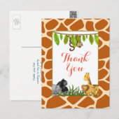 Partij van het Thema van het Oerwoud van de safari Briefkaart (Voorkant / Achterkant)