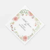 Partij van het vrijgezellenfeest | Blush ivoor Roo Servet (Hoek)