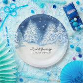 Partij van het vrijgezellenfeest | Sneeuwstormbome Papieren Bordje (Feest)