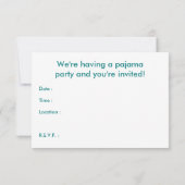 partij van pajama kaart (Achterkant)
