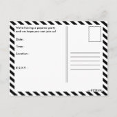 partij van pajama uitnodiging briefkaart (Achterkant)