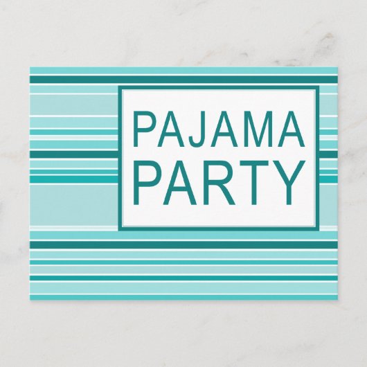 partij van pajama uitnodiging briefkaart (Voorkant)