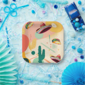 Partij van Tacos en Sombreros Papieren Bordje (Feest)