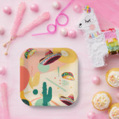 Partij van Tacos en Sombreros Papieren Bordje (Feest)