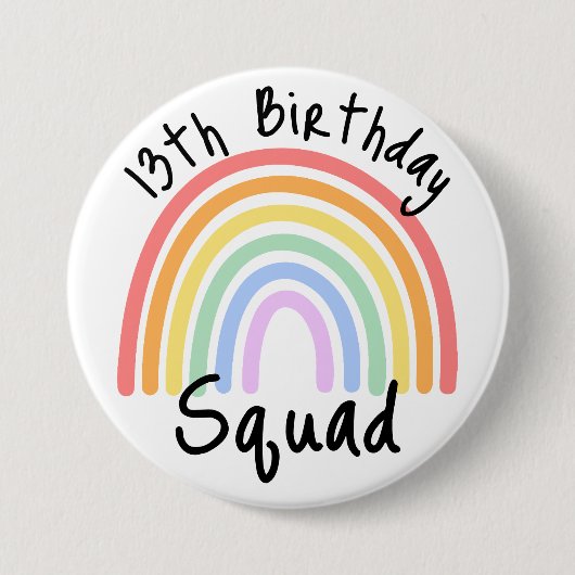 Partij, volledig , Regenboogzeeplek Ronde Button 7,6 Cm (Voorkant)