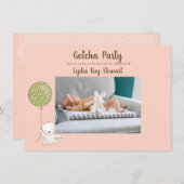 Partij voor adoptie "Gotcha" voor meisjes personal Kaart (Voorkant / Achterkant)