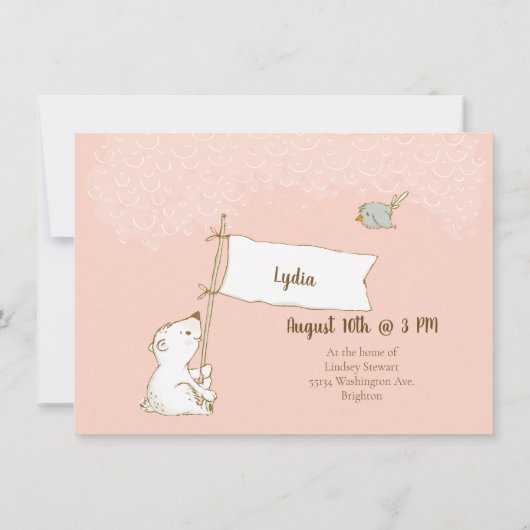 Partij voor adoptie "Gotcha" voor meisjes personal Kaart (Achterkant)