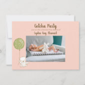 Partij voor adoptie "Gotcha" voor meisjes personal Kaart (Voorkant)