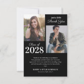 Partij voor afstuderen in een broer of zus bedankkaart (Voorkant)