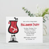 Partij voor Bloed en Fangs Halloween Kaart (Staand voorkant)