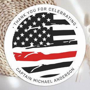 Partij voor de aflossing van brandweerpersoneel me ronde sticker