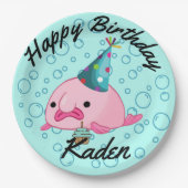 Partij voor de Birthday Blobfish Papieren Bordje (Voorkant)
