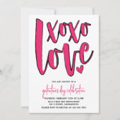 Partij voor de dag van de blote roze Galentine Kaart (Voorkant)