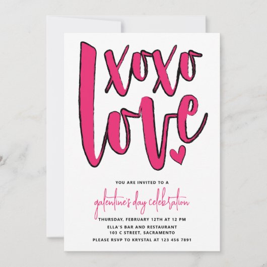 Partij voor de dag van de blote roze Galentine Kaart (Voorkant)