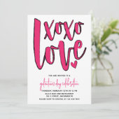 Partij voor de dag van de blote roze Galentine Kaart (Staand voorkant)