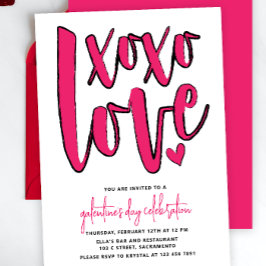 Partij voor de dag van de blote roze Galentine Kaart