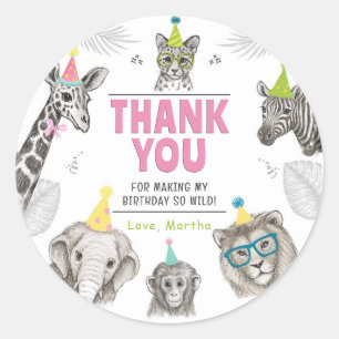 Partij voor de Dieren Verjaardag van een wild di Ronde Sticker